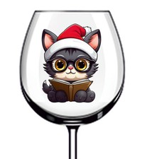 12x Cat Valentines Day Colourful Wine Glass Bottle Van Vinyl Sticker Decal a4162