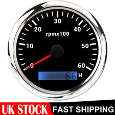 85mm Car Tachometer Tacho Gauge 0-6000 RPM Diesel Motor Engine Rev Counter 12V 