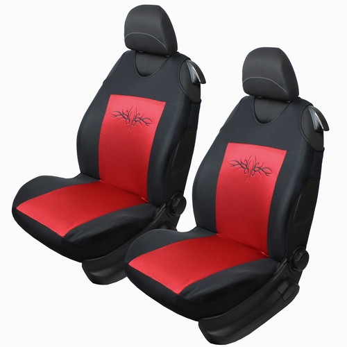 Red front car seat covers - red,