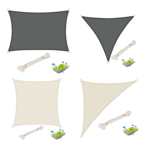 Outdoor sun shade sail patio - outdoor,