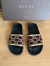 Gucci  GG Logo Canvas  Slides