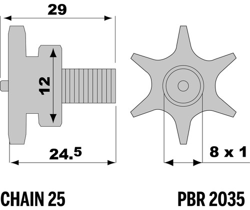 Pbr front sprocket for polini - front,