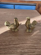 Pair Vintage Brass Bird