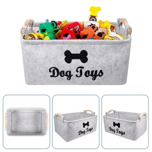 Dog toy box storage - dog, basket