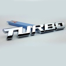 2PCS 3D TURBO Chrome Metal