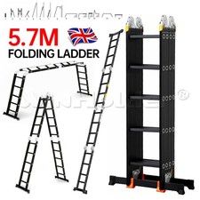 5.7m Aluminium Folding Ladder