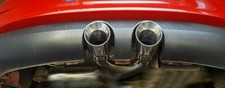 R32 GOLF Mk5 Style 4" 101mm Custom Tailpipe Tip Twin Exhaust Slash Angled Tips