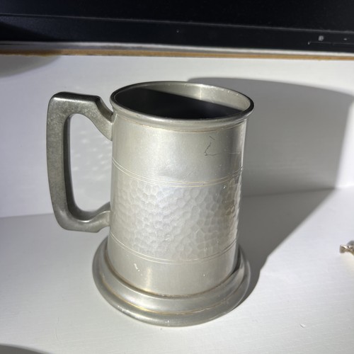 Vintage english pewter tankard - english,