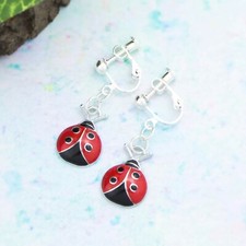 Ladybird Clip On Earrings, Girls Earrings, Children's Jewellery, Bug Gifts