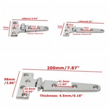 Heavy Duty 4" 6" 8" Strap T Hinge Ship Cabinet Shed Door Gate Tee Hinge Hardware