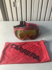 Carrera Vintage Ski Snowboarding Goggles In Red - 5038 - Carbonflex Supergold.