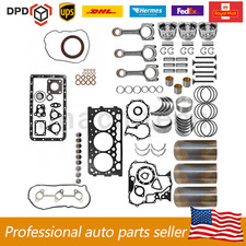 D902 Overhaul Rebuild Kit W/ 3PCS Connecting Rod For Kubota Engine