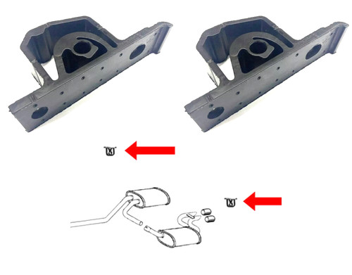 Back box exhaust - back, rubber
