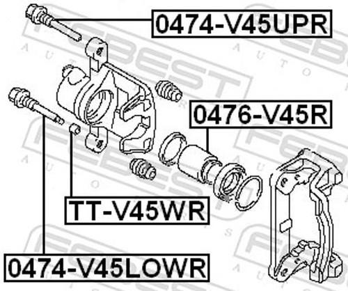 Fits febest 0474 v45lowr rear - fits,