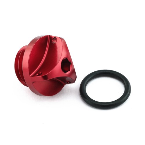 Aluminium oil filler cap - filler, red