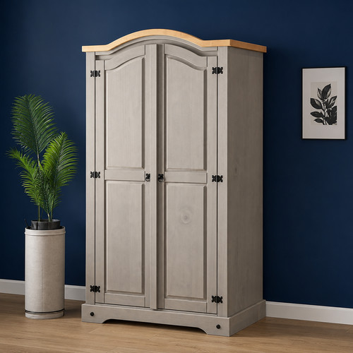 Corona wardrobe grey - wardrobe,