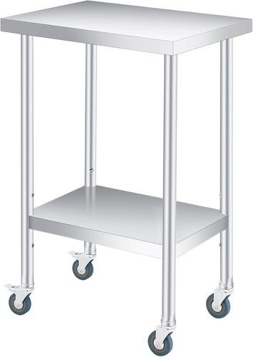 Stainless steel prep workbench - stainless,