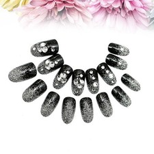  24 Pcs Pre Glued Nails Short