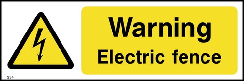 Warning electric fence - fence, or