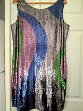 Womens Designer Sequin Shift