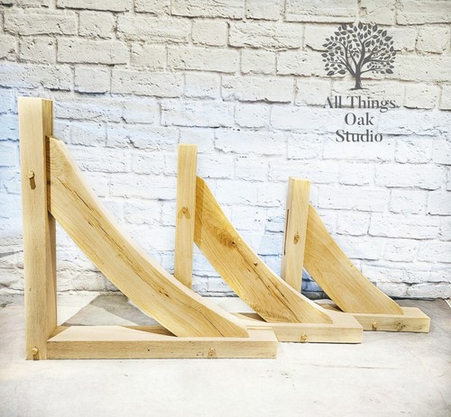 Solid oak gallows brackets l - solid,