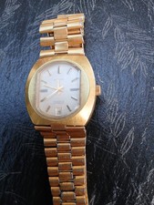 Everite Mens Swiss Made Vintage Date17Jewels Incabloc Leather Strap Watch 216007