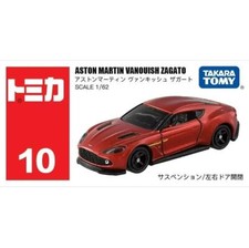 Takara Tomy Tomica 10 Aston Martin Vanquish Zagato Red Metal Diecast Toy Car New