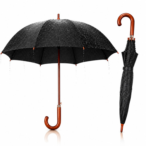 Windproof large black classic - windproof,