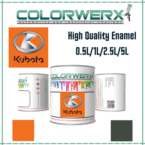 Kubota orange grey blue paint - kubota, orange/grey/blue