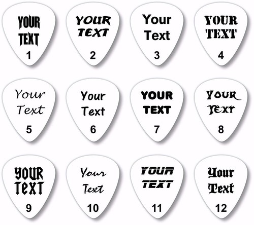 Custom printed guitar - printed, picks