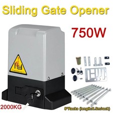 2000KG Automatic Sliding Electric Gate Opener Garage Door Motor Kit Remote &Rack