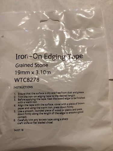 Iron edging tape 19mm - on,