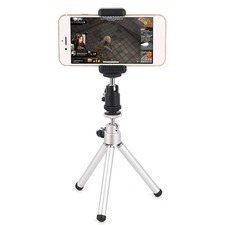 Mobile Phone Clip Holder 360° Ball Head Hot Shoe Adapter Mount for Camera Tripod