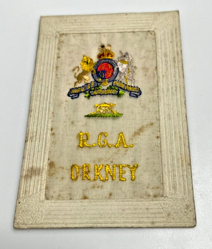 Ww1 silk postcard - rga, royal