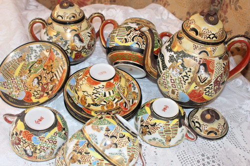 Japanese satsuma teaset - japanese,
