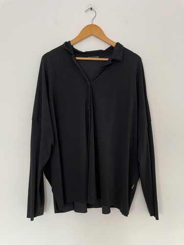 Oversized oska black ribbed - black,