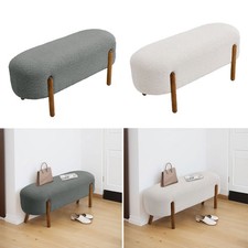 Boucle Upholstered Ottoman