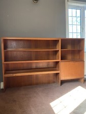 Mid Century Teak  Shelving Unit With Inbuilt Light