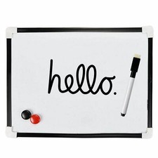A4 Dry Wipe Magnetic Whiteboard Mini Office Notice Memo White Board Pen & Eraser