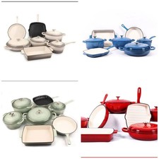 7 sets Cast Iron Enamel Pan