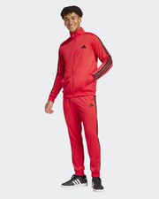  Tuta Intera Completa Full Tracksuit UOMO Adidas Basic 3-S Tricot Rosso 