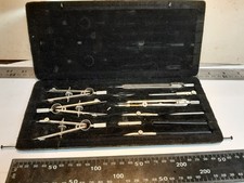 Vintage Simplon Draughtsman Technical Drawing Instrument Compass Tool Case