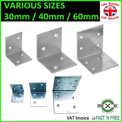 Galvanised corner brace - galvanised, 90