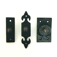 Black Antique Door Bell Chime Push Button Press