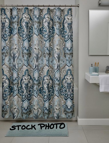 Calais blue brown fabric - blue,