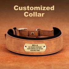 Wide Leather Dog Collar