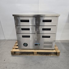 Fridge 6 Drawer Stainless Steel Bench 240 Litre Commercial Kitchen Polar FA440