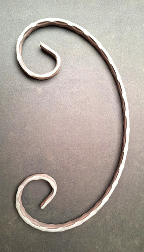 Wrought iron scroll hammered - scroll,