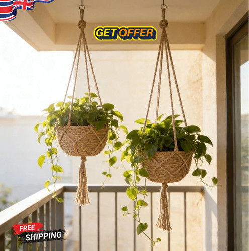 Macrame plant hanger - macrame, garden