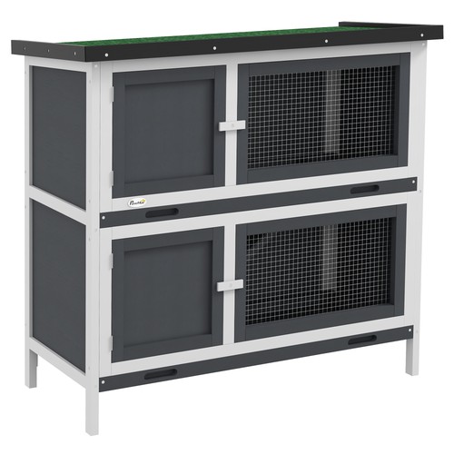 Pawhut rabbit hutch - pawhut,